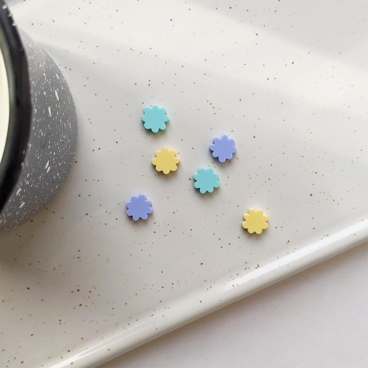 Small Everyday Stud Earrings in Yellow - The Moonlit Press