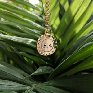 Small gold sun necklace - The Moonlit Press UK