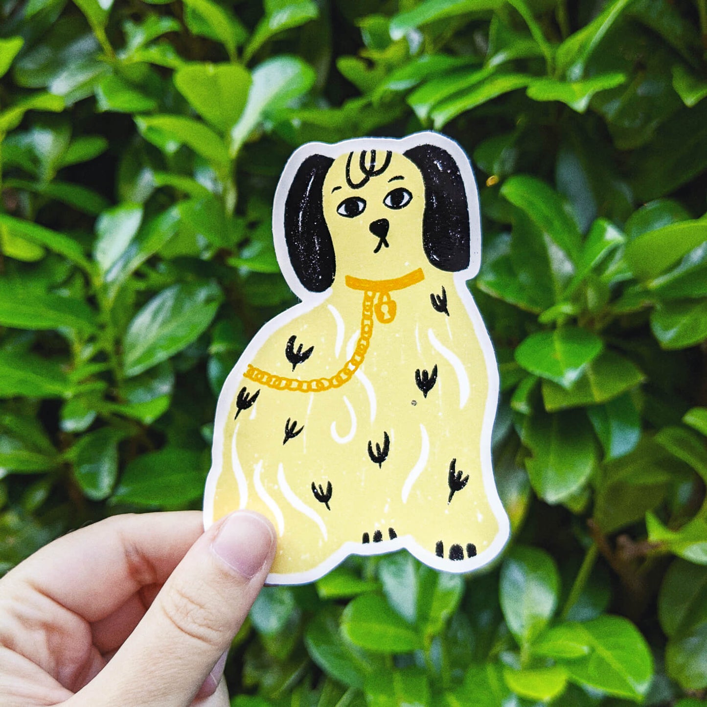 Staffordshire Pottery Dog Sticker - The Moonlit Press