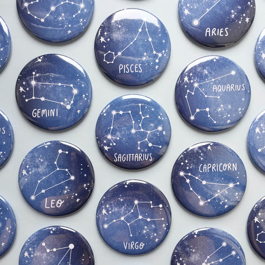 Blue Star Sign Pocket Mirrors -The Moonlit Press
