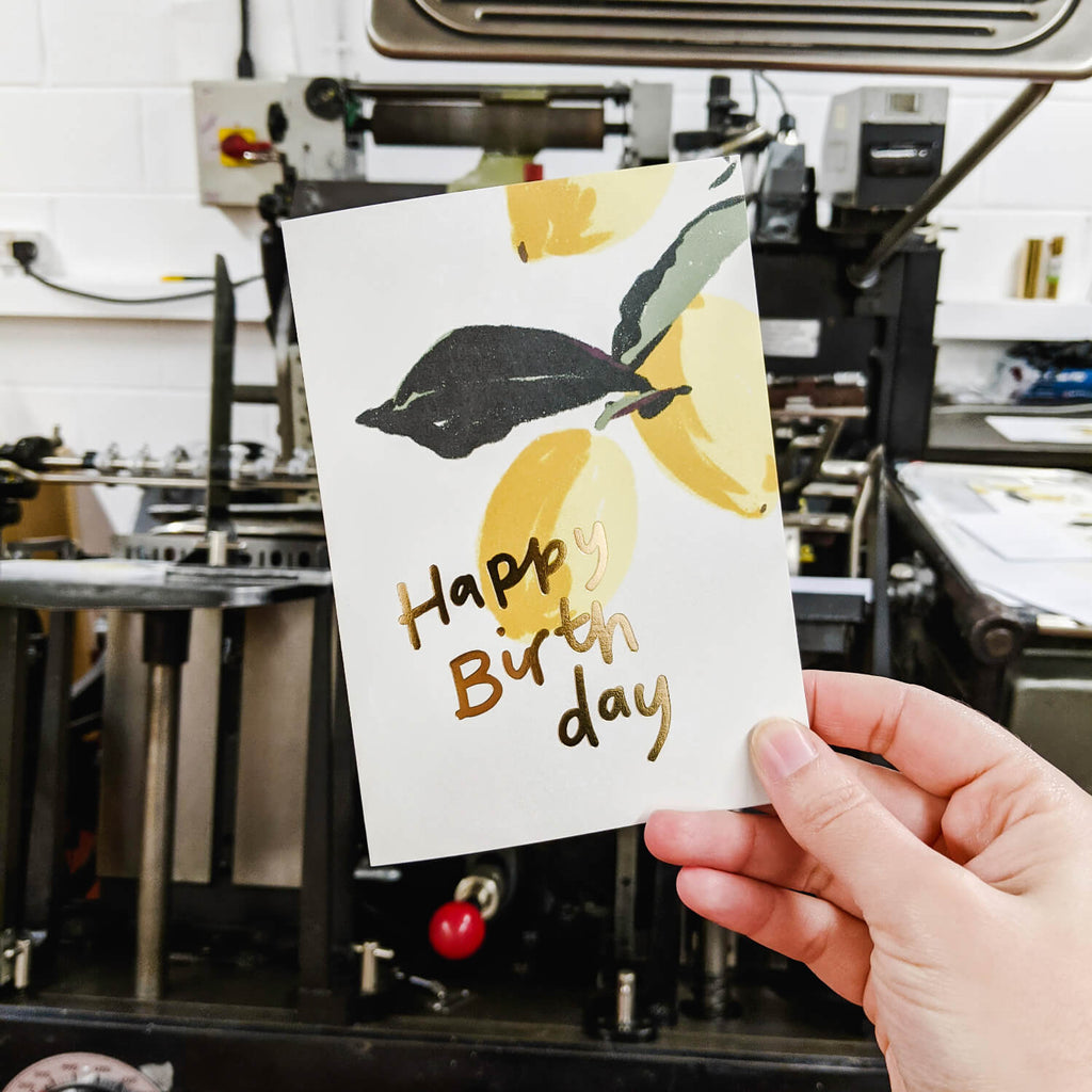 Summer Lemons Birthday Card UK