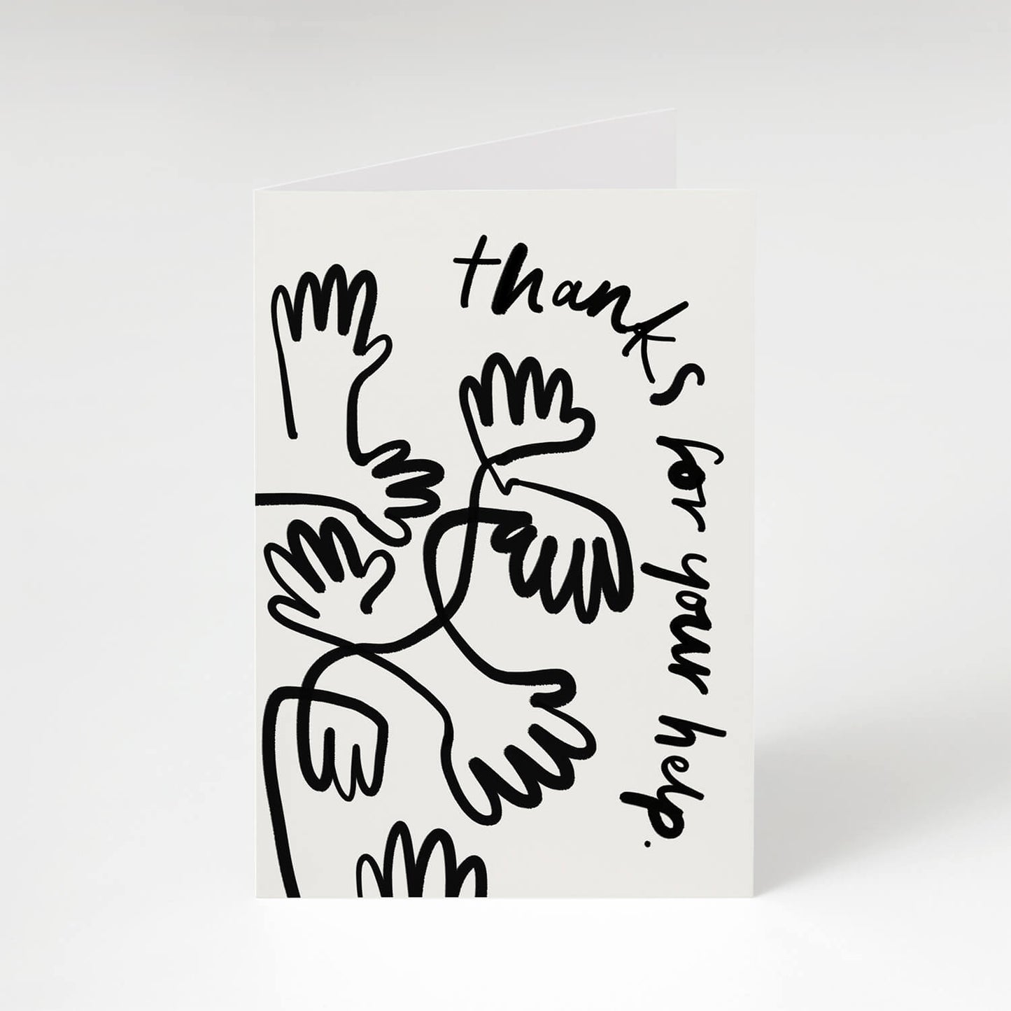 Thanks for Your Help Thank You Card - The Moonlit Press UK