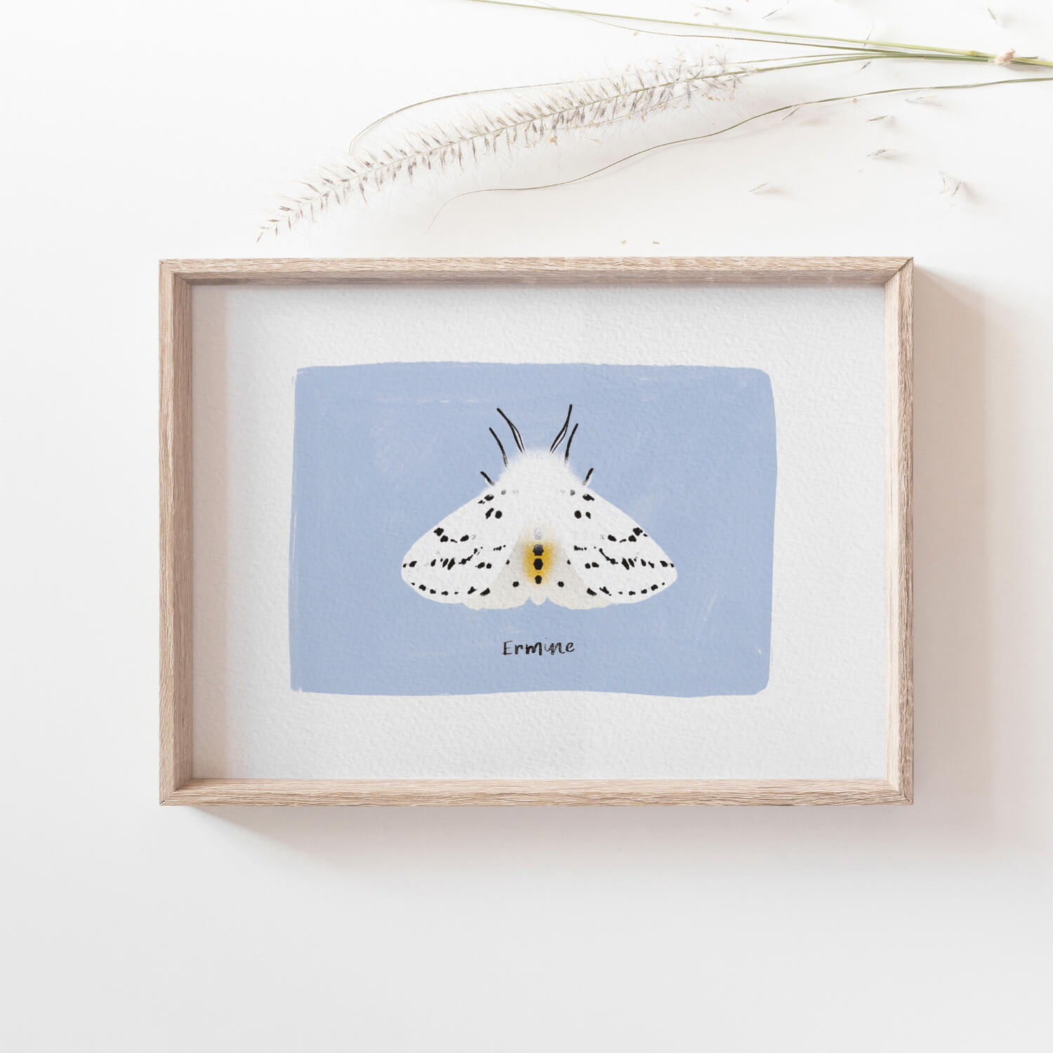 White Ermine Moth Print - The Moonlit Press