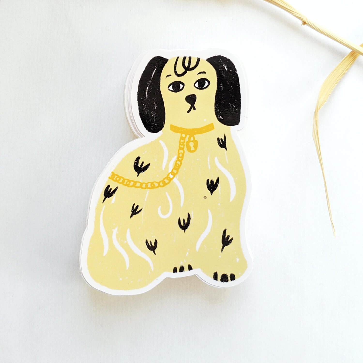 Yellow Dog Vinyl Sticker - The Moonlit Press